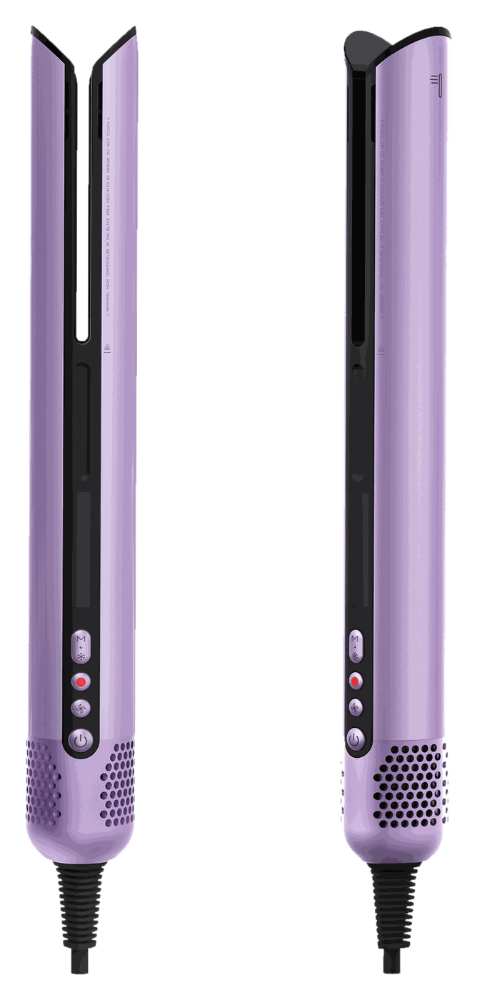 JELLYFISH Air Gap Hair Dryer AGD100 星光紫機身，正面與側面視圖